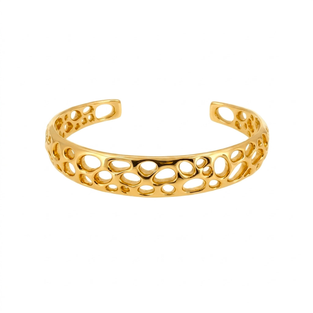 Beyond Pangaea Vesicular Voids Bangle in 18k Rose Gold.