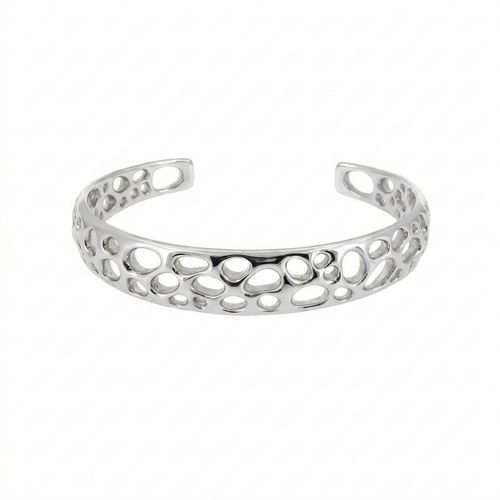Beyond Pangaea Vesicular Voids Bangle in Sterling Silver