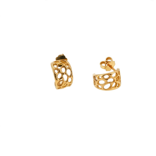 Beyond Pangaea Vesicular Voids Earrings in 18k Rose Gold