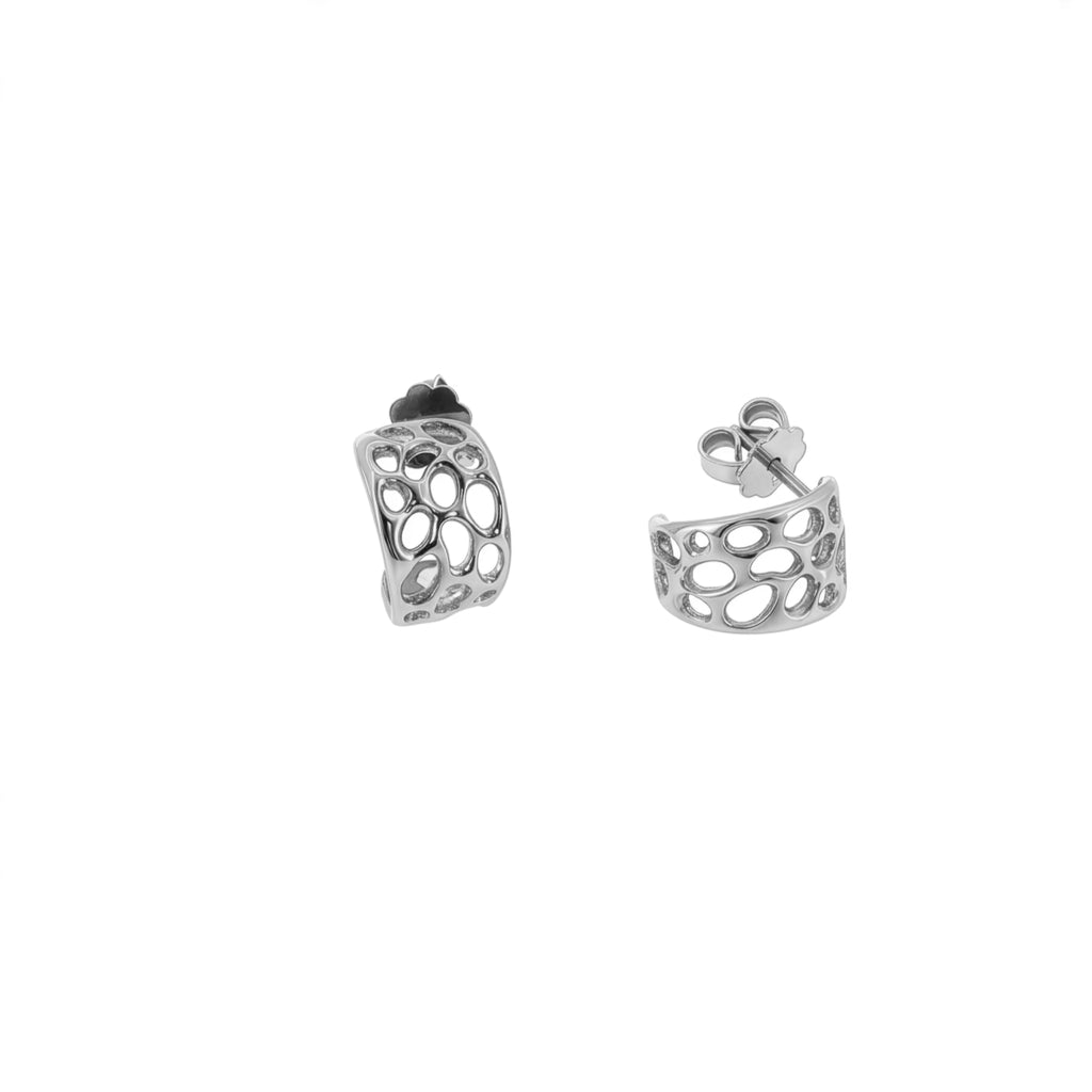 Beyond Pangaea Vesicular Voids Earrings in Platinum