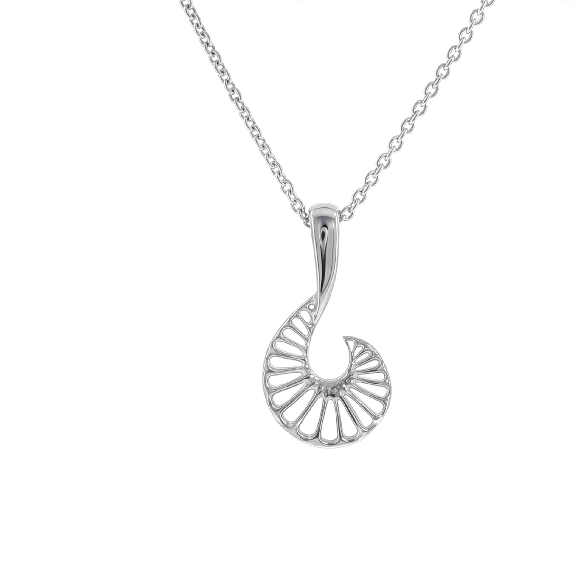 Beyond Pangaea Epeiric Spirals Pendant 18k white gold 26mm