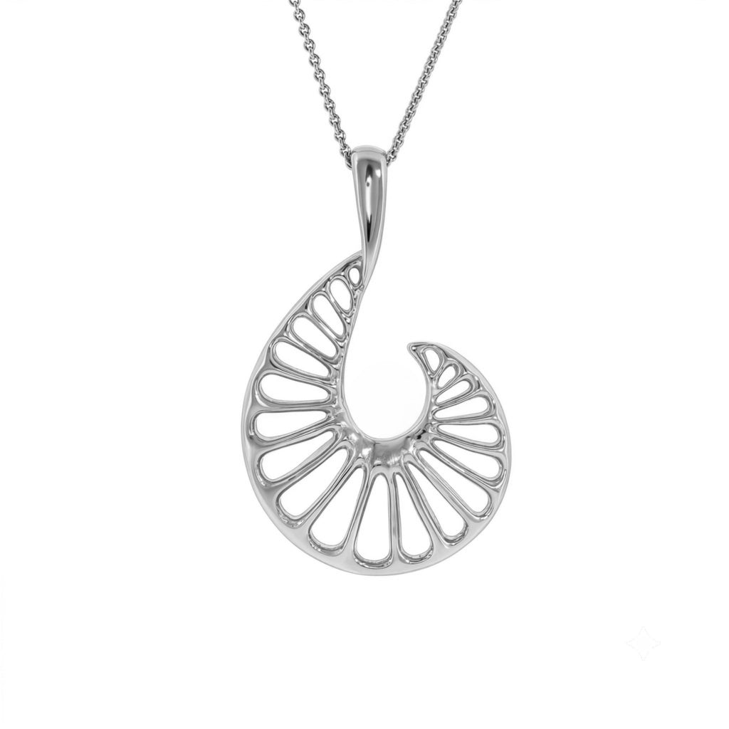 Beyond Pangaea Epeiric Spirals Pendant Sterling Silver 40mm